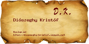 Diószeghy Kristóf névjegykártya